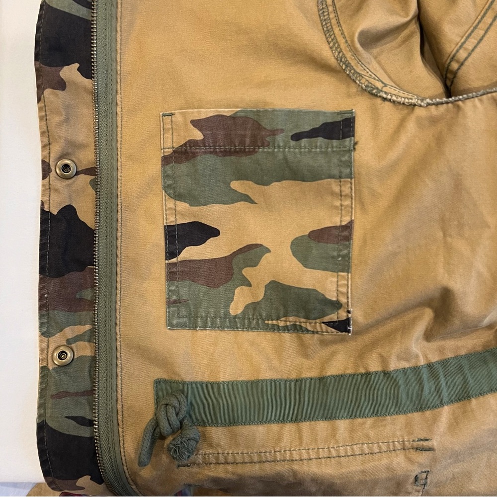 Madewell Dispatch Camo Jacket Faded Birch Green Snap Button Military Coat S - Picture 7 of 10